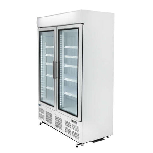 Polar G-Series 2-Door Upright Display Freezer 920Ltr White GH507-A
