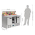 Polar G-Series 3 Door Pizza Prep Counter Fridge 390Ltr G605-A