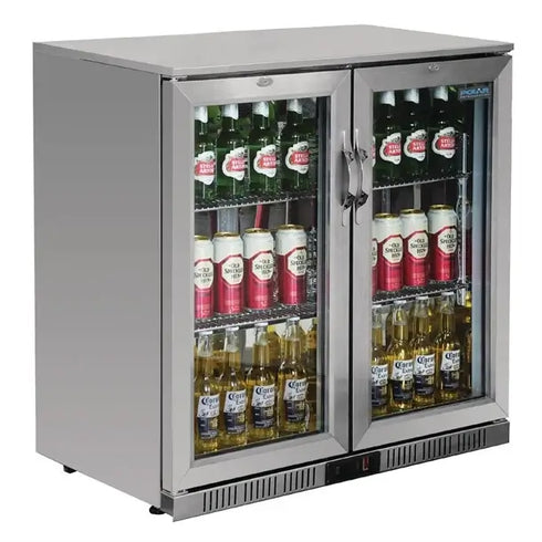 Polar G-Series Back Bar Cooler with 2 Doors (Hinged) Stainless Steel 208Ltr GL008-A