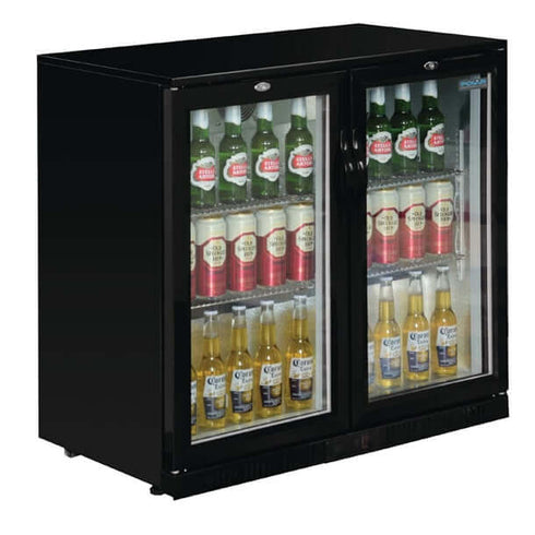 Polar G-Series Counter Back Bar Cooler with Double Hinged Doors 208Ltr GL002-A