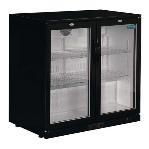 Polar G-Series Counter Back Bar Cooler with Double Hinged Doors 208Ltr GL002-A