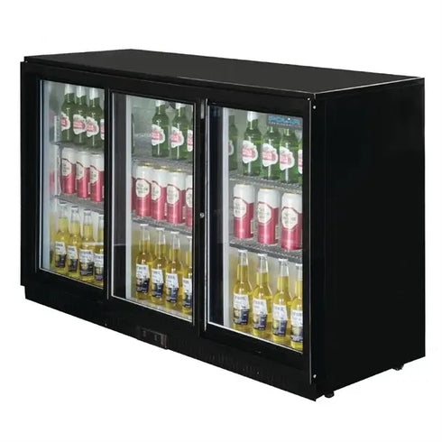 Polar G-Series Counter Back Bar Cooler with Triple Sliding Doors 330Ltr GL006-A
