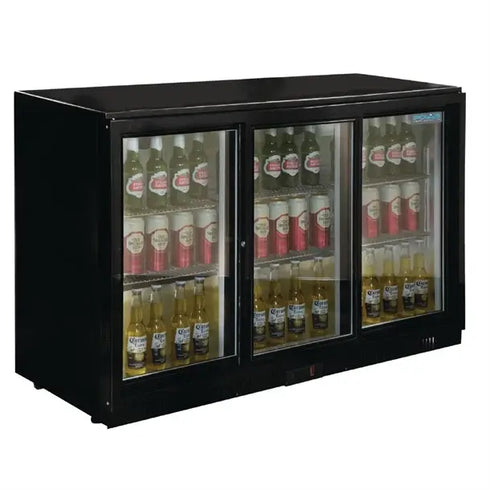 Polar G-Series Counter Back Bar Cooler with Triple Sliding Doors 330Ltr GL006-A