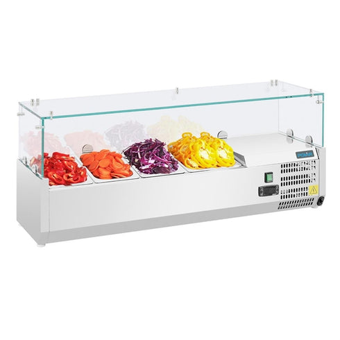 Polar G-Series Countertop Square Glass Prep Fridge GD875-A