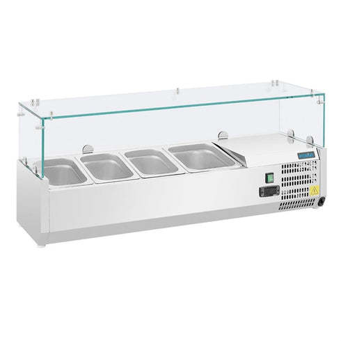 Polar G-Series Countertop Square Glass Prep Fridge GD875-A
