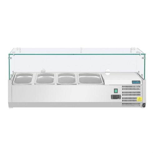 Polar G-Series Countertop Square Glass Prep Fridge GD875-A