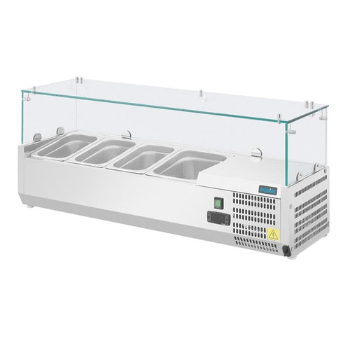 Polar G-Series Countertop Square Glass Prep Fridge GD875-A