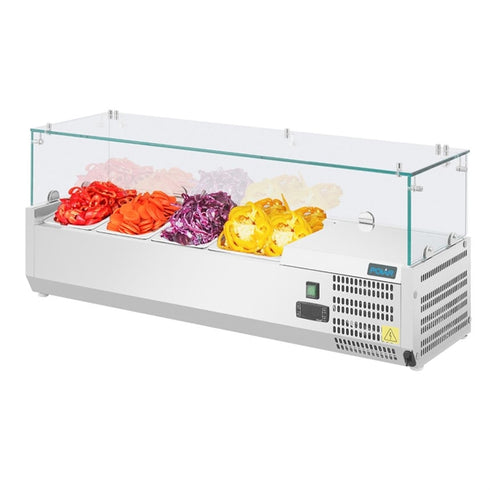 Polar G-Series Countertop Square Glass Prep Fridge GD875-A