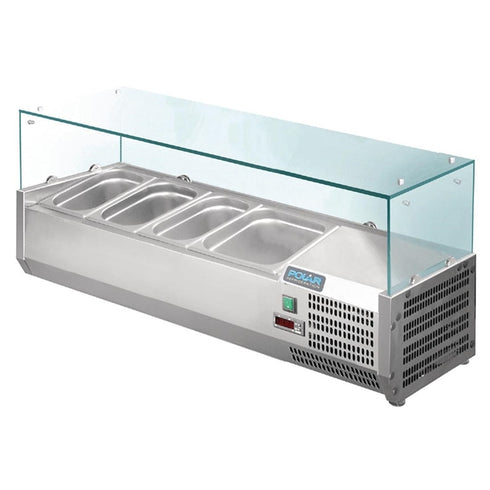 Polar G-Series Countertop Square Glass Prep Fridge GD875-A