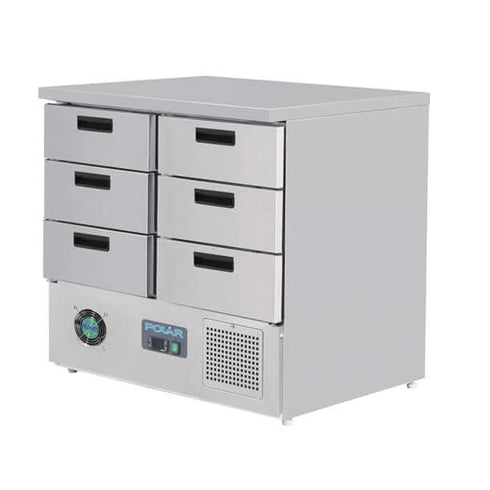 Polar G-Series Refrigerated Counter with 6 Drawers 240Ltr FA440-A