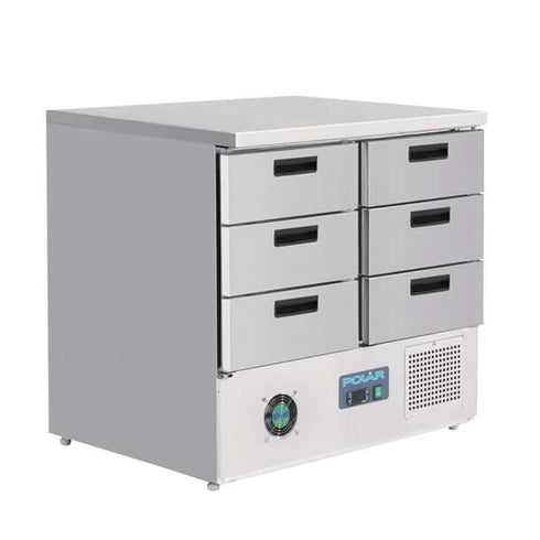 Polar G-Series Refrigerated Counter with 6 Drawers 240Ltr FA440-A