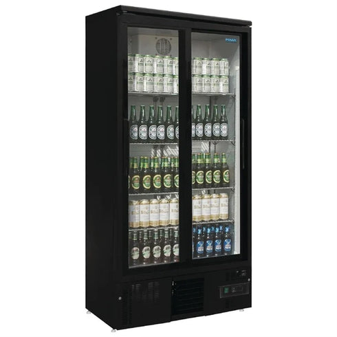 Polar G-Series Upright Back Bar Cooler with Double Sliding Doors 490Ltr GJ448-A