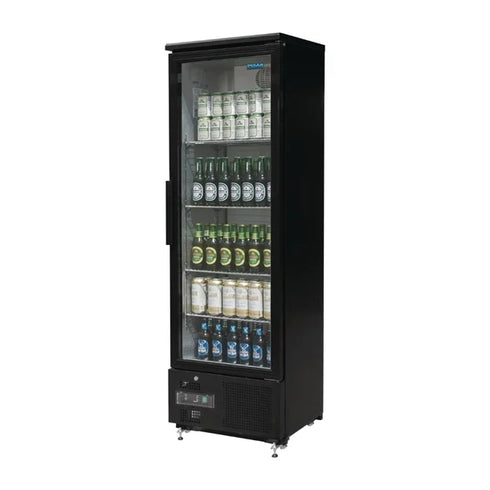 Polar G-Series Upright Back Bar Cooler with Single Glass Hinged Door 307Ltr GJ447-A