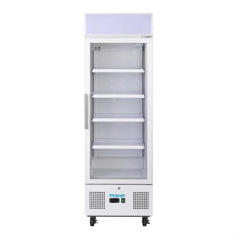 Polar G-Series Upright Single Door Display Fridge White 218Ltr DM075-A