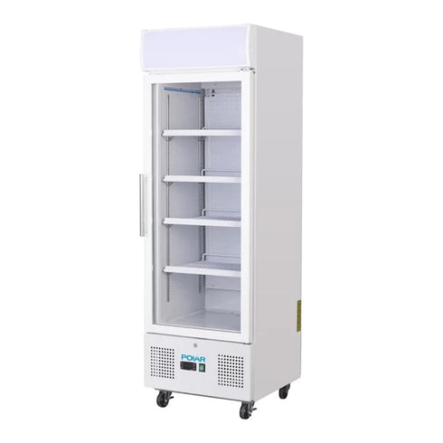 Polar G-Series Upright Single Door Display Fridge White 218Ltr DM075-A