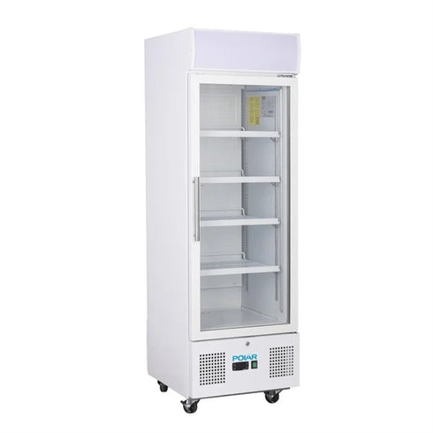 Polar G-Series Upright Single Door Display Fridge White 218Ltr DM075-A