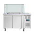 Polar U-Series GN Saladette Counter with Square Sneeze Guard 2 Door UA017-A