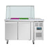 Polar U-Series GN Saladette Counter with Square Sneeze Guard 2 Door UA017-A