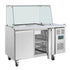 Polar U-Series GN Saladette Counter with Square Sneeze Guard 2 Door UA017-A