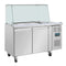 Polar U-Series GN Saladette Counter with Square Sneeze Guard 2 Door UA017-A