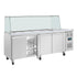 Polar U-Series GN Saladette Counter with Square Sneeze Guard 4 Door UA019-A