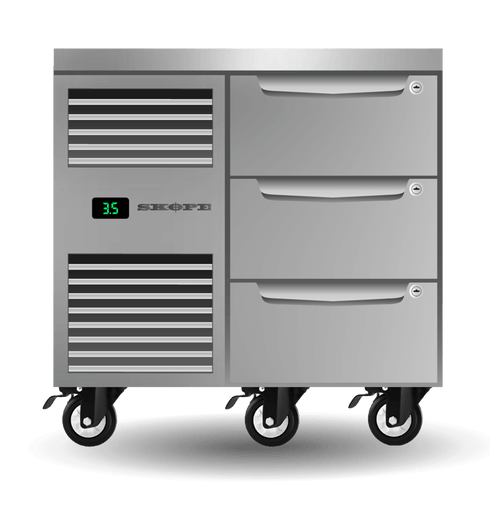 SKOPE Three Drawer, One Bay, Underbench GN 1/1 Fridge PG11.UBR.1.D3