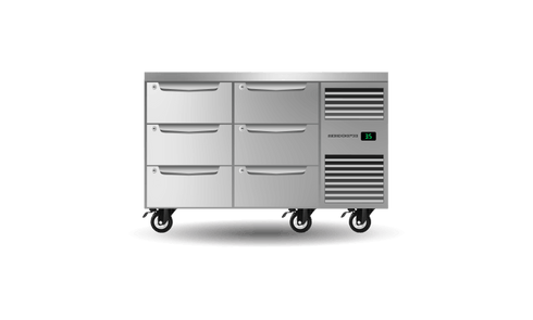 SKOPE Six Drawer Two Bay Underbench GN 1/1 Right Hand Fridge PG11.UBR.2.D6.RH