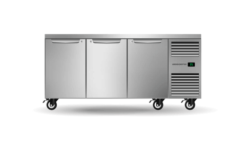 SKOPE Three Solid Door Underbench GN 1/1 Right Hand Fridge PG11.UBR.3.SD.RH