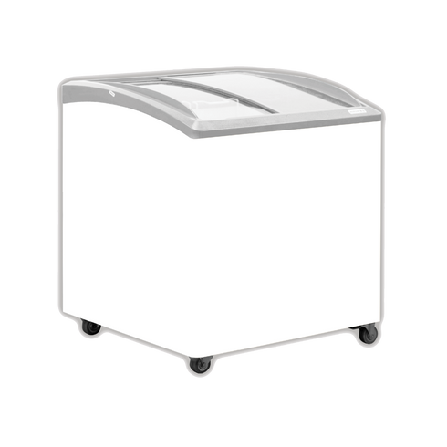 Exquisite Curved Glass Display Chest Freezers with LED Light - SD235K