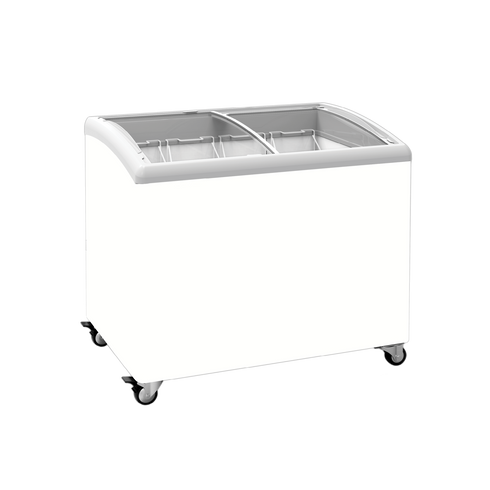 Exquisite Curved Glass Display Chest Freezers with LED Light - SD300