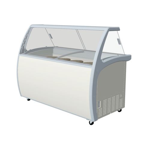 Exquisite Ice Cream Display with Glass Canopy - SD575S2