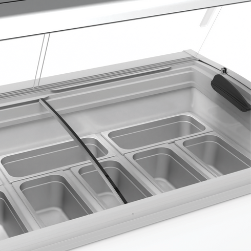 Exquisite Ice Cream Display with Glass Canopy - SD415S2