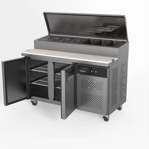 AG Two Door Saladette Fridge – Fits 7 x 1/3 GN Trays - SH2000-700