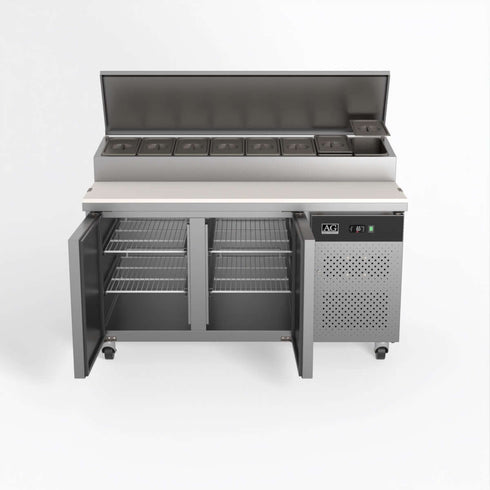 AG Two Door Saladette Fridge - 8 x 1/3 GN Trays - SH2000-800