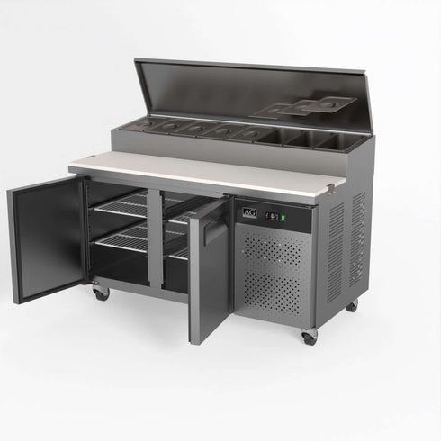 AG Two Door Saladette Fridge - 8 x 1/3 GN Trays - SH2000-800
