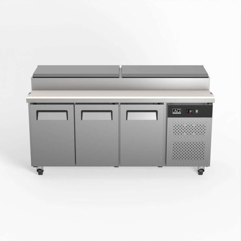 AG Three Door Saladette Fridge – Fits 8 x 1/3 GN Trays - SH3000-700