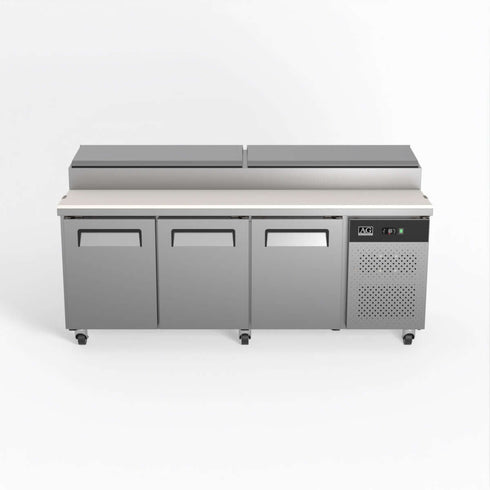 AG 3 Door Saladette Fridge - 10 x 1/3 GN Trays - SH3000-800