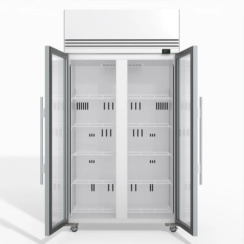 SKOPE 2 Glass Door Upright Display or Storage Freezer SKFT1000N-A