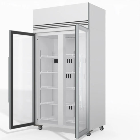 SKOPE 2 Glass Door Upright Display or Storage Freezer SKFT1000N-A