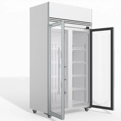 SKOPE 2 Glass Door Upright Display or Storage Freezer SKFT1000N-A