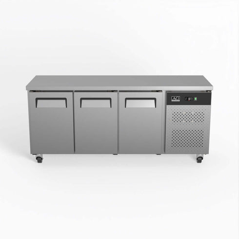AG Three Door Commercial Worktop / Under Bench Fridge 600mm Depth - SLX3100TN