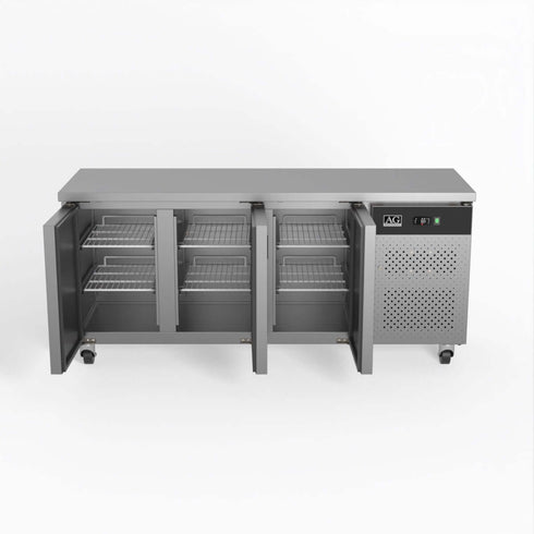 AG Three Door Commercial Worktop / Under Bench Fridge 600mm Depth - SLX3100TN