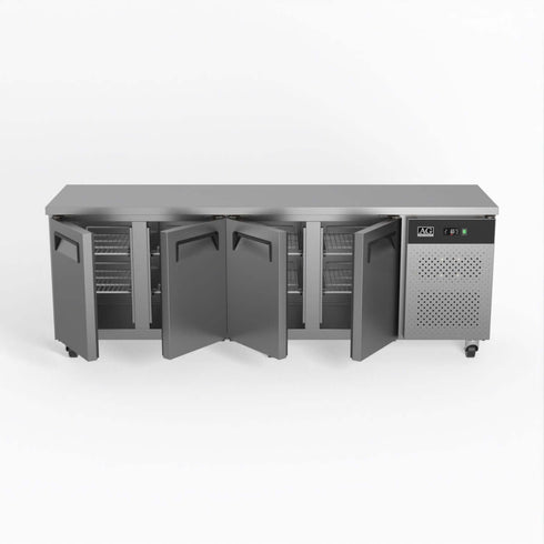AG Four Door Commercial Worktop / Under Bench Fridge 600mm Depth - SLX4100TN