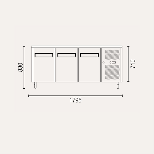 Exquisite Snack Size Under Bench Chiller Solid Doors - SSC400H