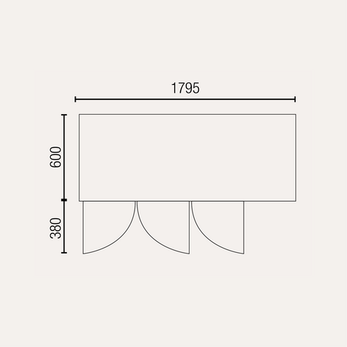 Exquisite Three Solid Doors Underbench Freezer 600mm deep - SSF400H