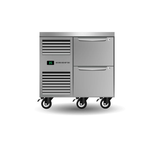 Skope Two Drawer, One Bay, Underbench GN 1/1 Fridge - PG11.UBR.1.D2