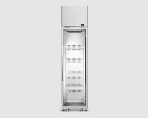 Skope 1 Glass Swing Door Upright Fridge with Unlit Sign SKT500N-A
