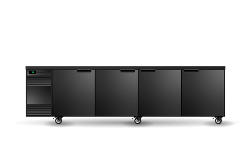 Skope BackBar 4 Solid Swing Door SlimLine Fridge - SL.4.SSW