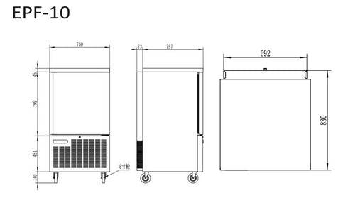 Atosa Blast Chiller/Freezer 10×1/1GN EBF-10