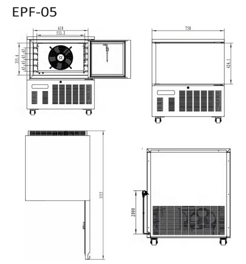 Atosa Blast Chiller/Freezer 5×1/1GN EBF-05